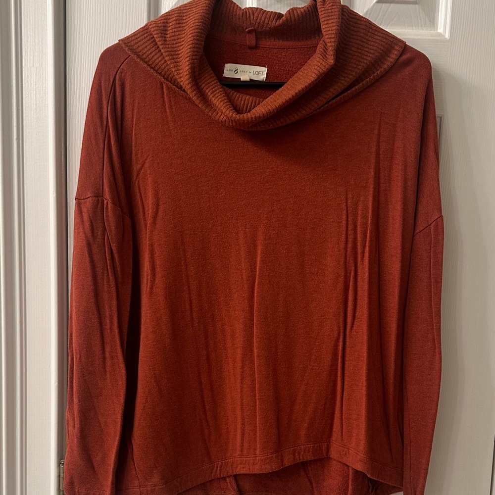 Women's Loft - Lou&Grey Rust Sweater with Cowl Neck